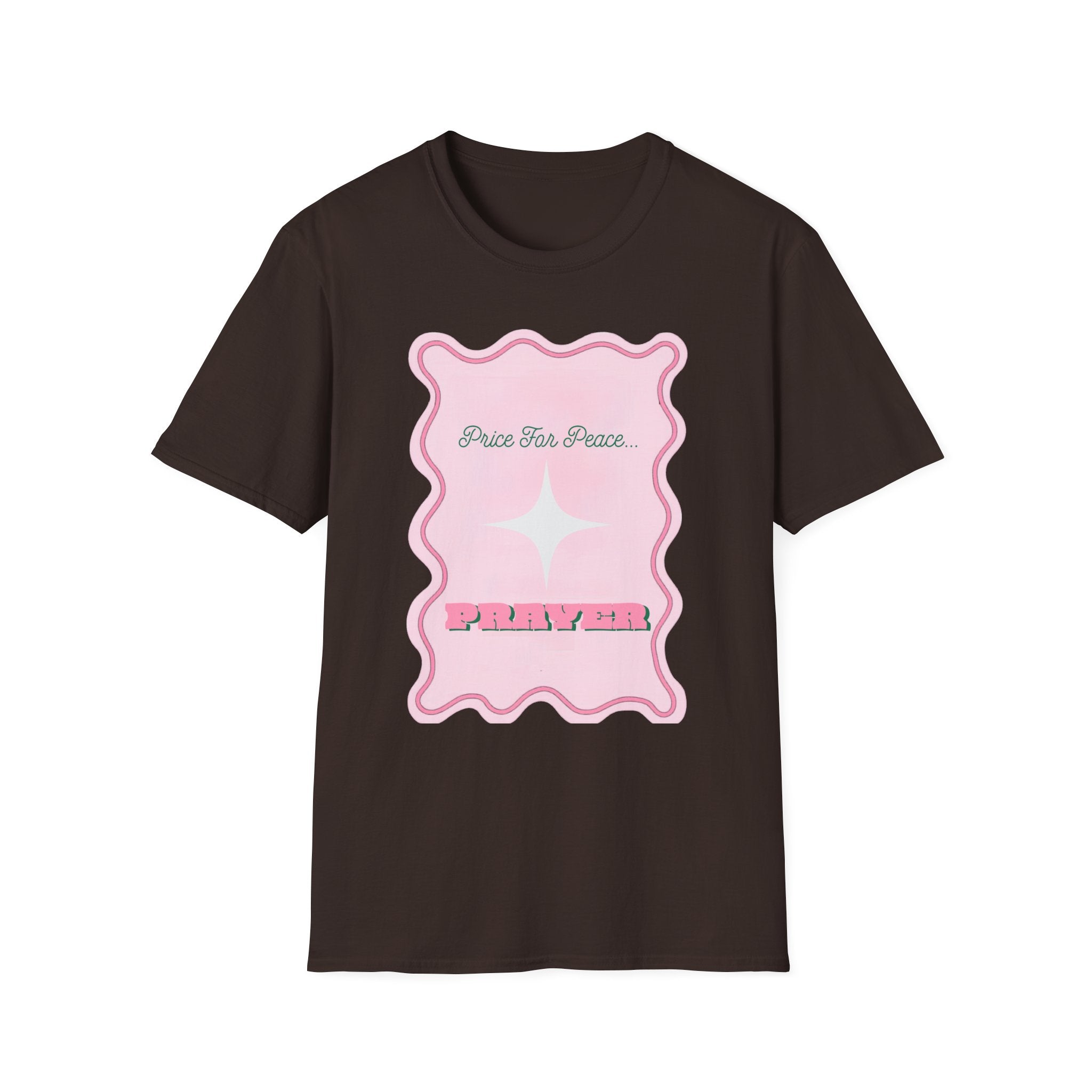 Peace Price Graphic T-Shirt — "Price For Peace" Pink Retro Design