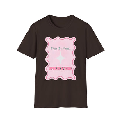 Peace Price Graphic T-Shirt — "Price For Peace" Pink Retro Design
