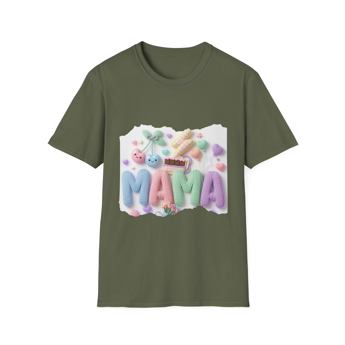 Mama Candy Puff T‑Shirt — Cute Pastel Candy Mom Graphic Tee