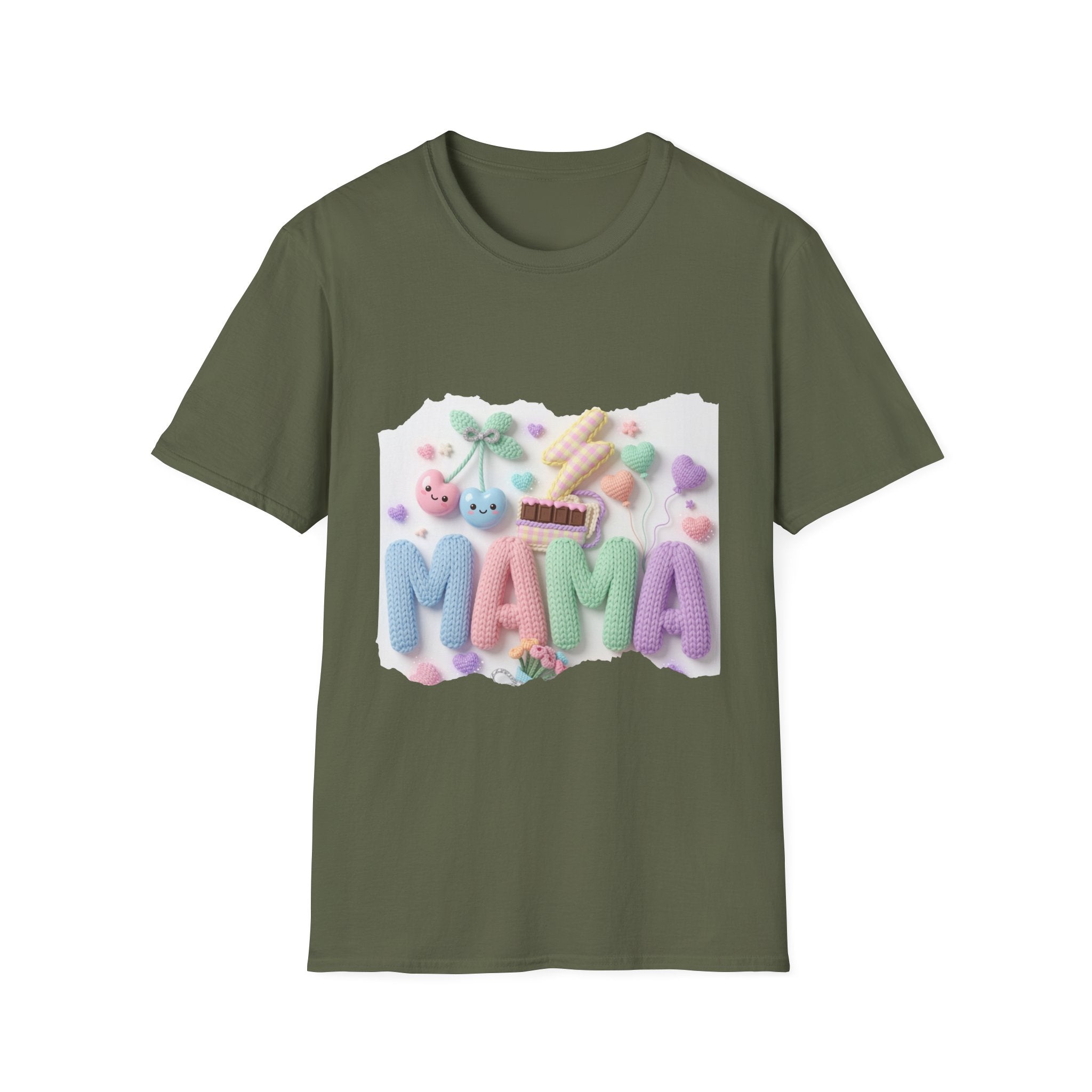 Mama Candy Puff T‑Shirt — Cute Pastel Candy Mom Graphic Tee