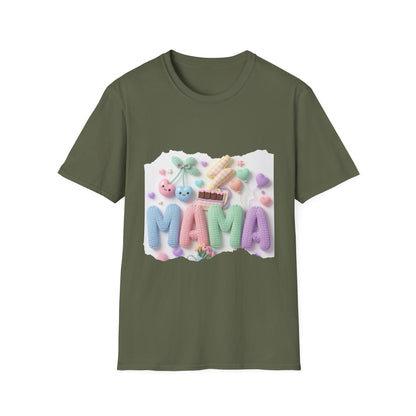 Mama Candy Puff T‑Shirt — Cute Pastel Candy Mom Graphic Tee