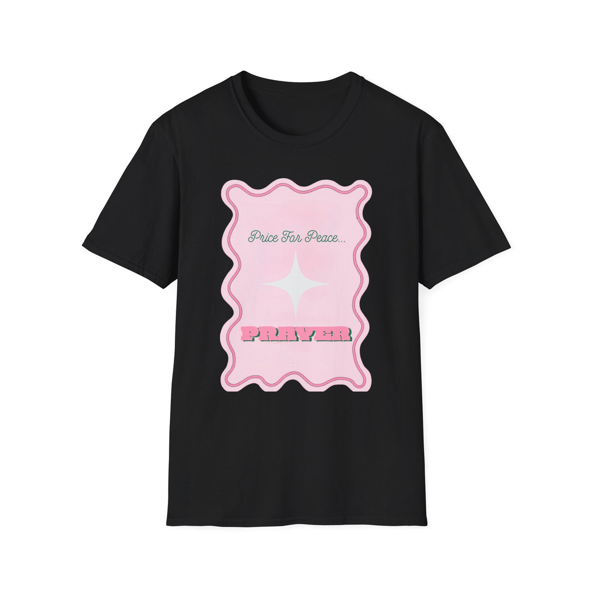 Peace Price Graphic T-Shirt — "Price For Peace" Pink Retro Design