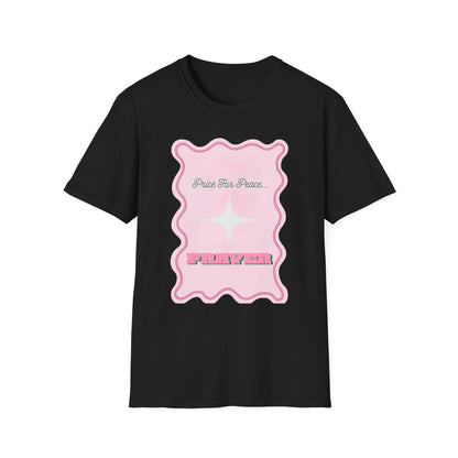 Peace Price Graphic T-Shirt — "Price For Peace" Pink Retro Design