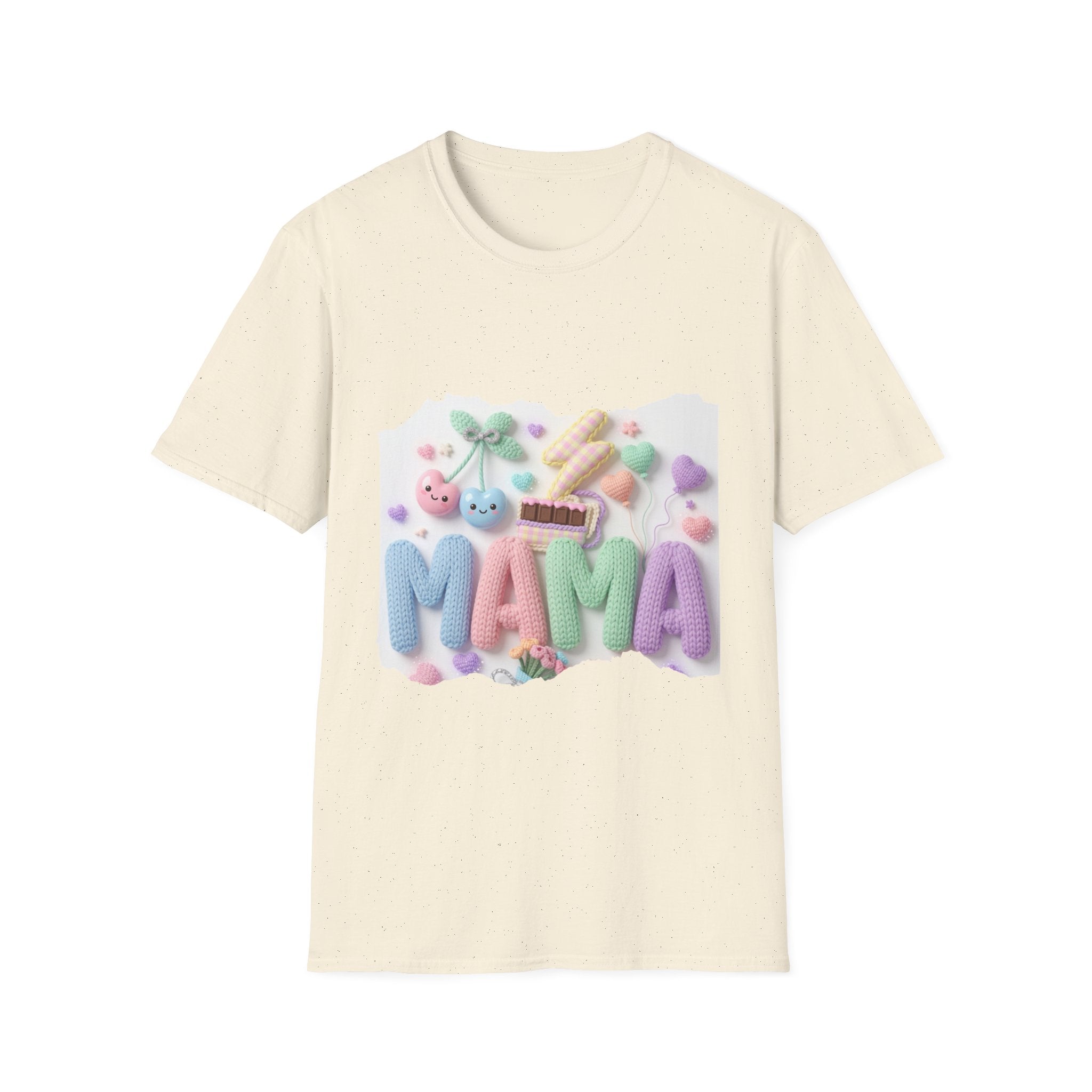 Mama Candy Puff T‑Shirt — Cute Pastel Candy Mom Graphic Tee