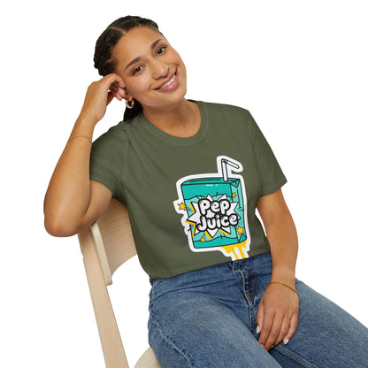 Pep Juice Retro Tee — Cute Cartoon Juice Box Graphic T-Shirt