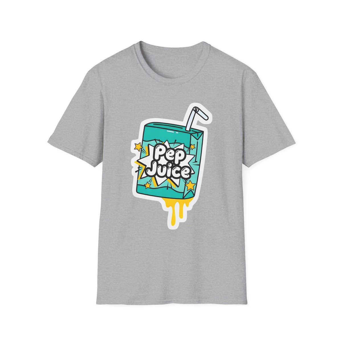 Pep Juice Retro Tee — Cute Cartoon Juice Box Graphic T-Shirt