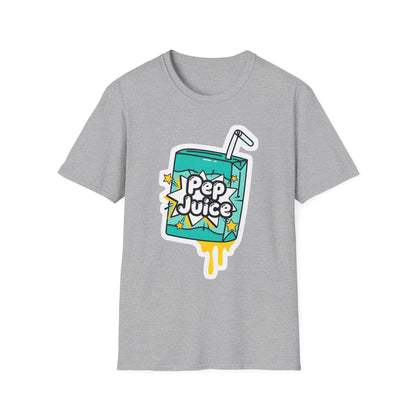 Pep Juice Retro Tee — Cute Cartoon Juice Box Graphic T-Shirt