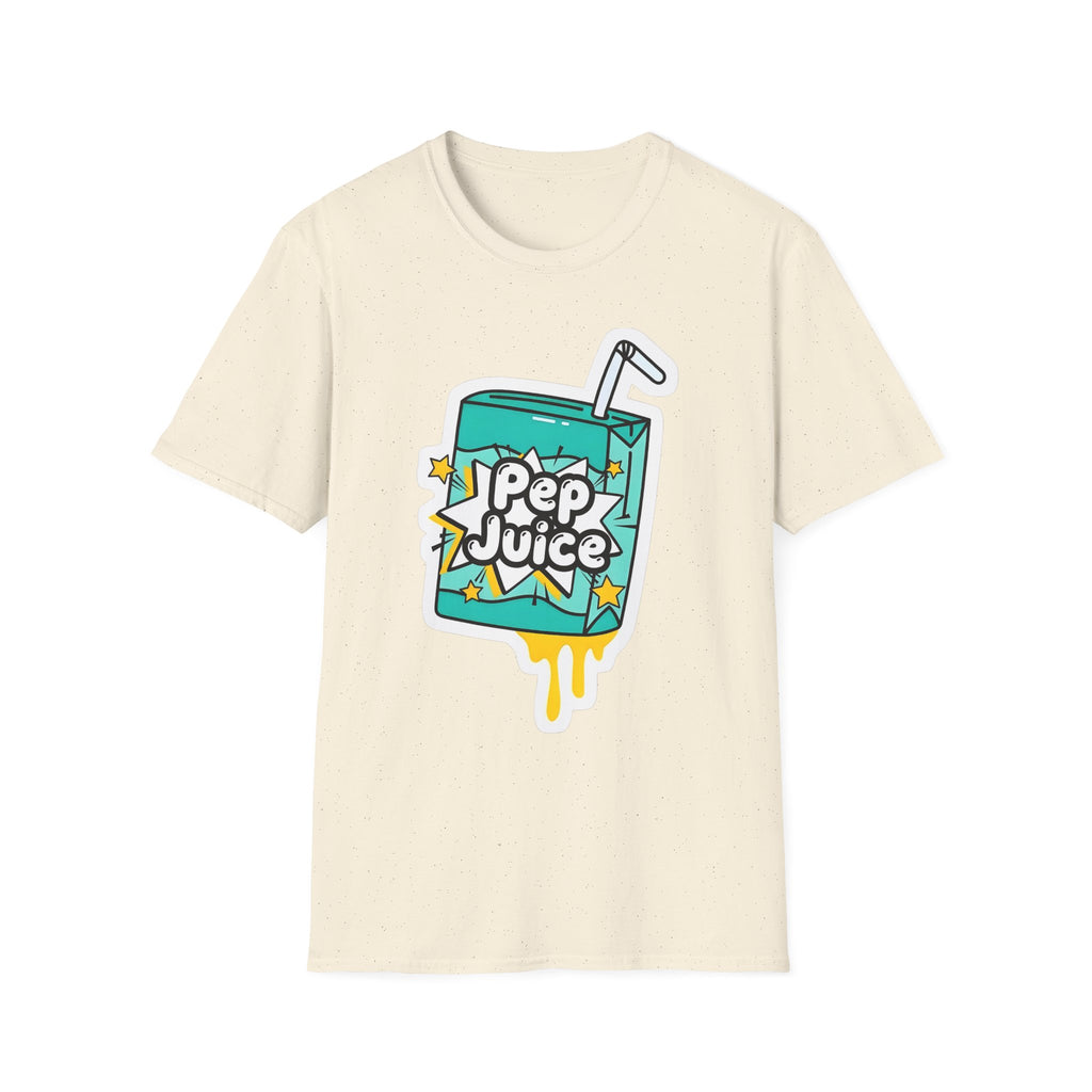 Pep Juice Retro Tee — Cute Cartoon Juice Box Graphic T-Shirt