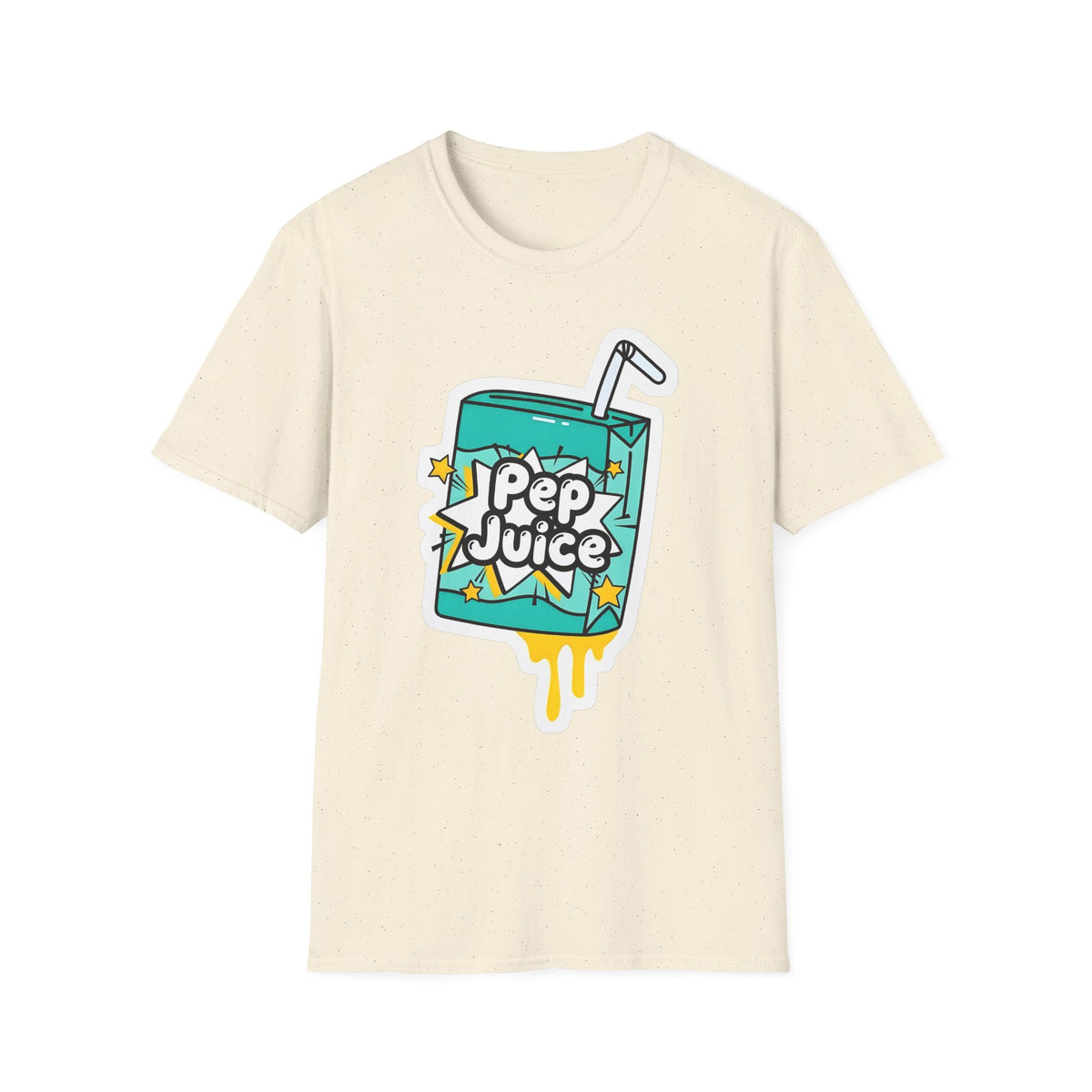 Pep Juice Retro Tee — Cute Cartoon Juice Box Graphic T-Shirt