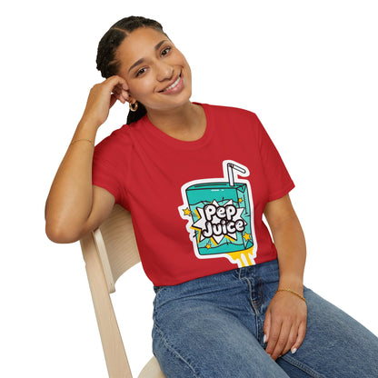 Pep Juice Retro Tee — Cute Cartoon Juice Box Graphic T-Shirt