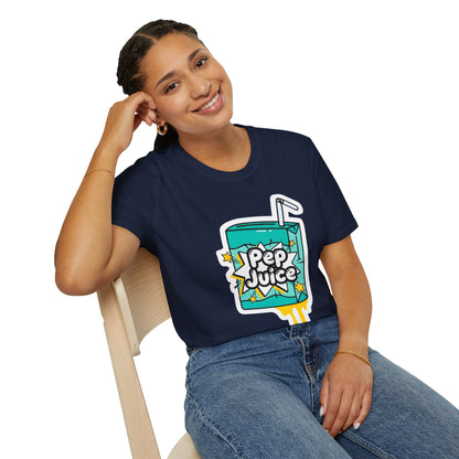 Pep Juice Retro Tee — Cute Cartoon Juice Box Graphic T-Shirt