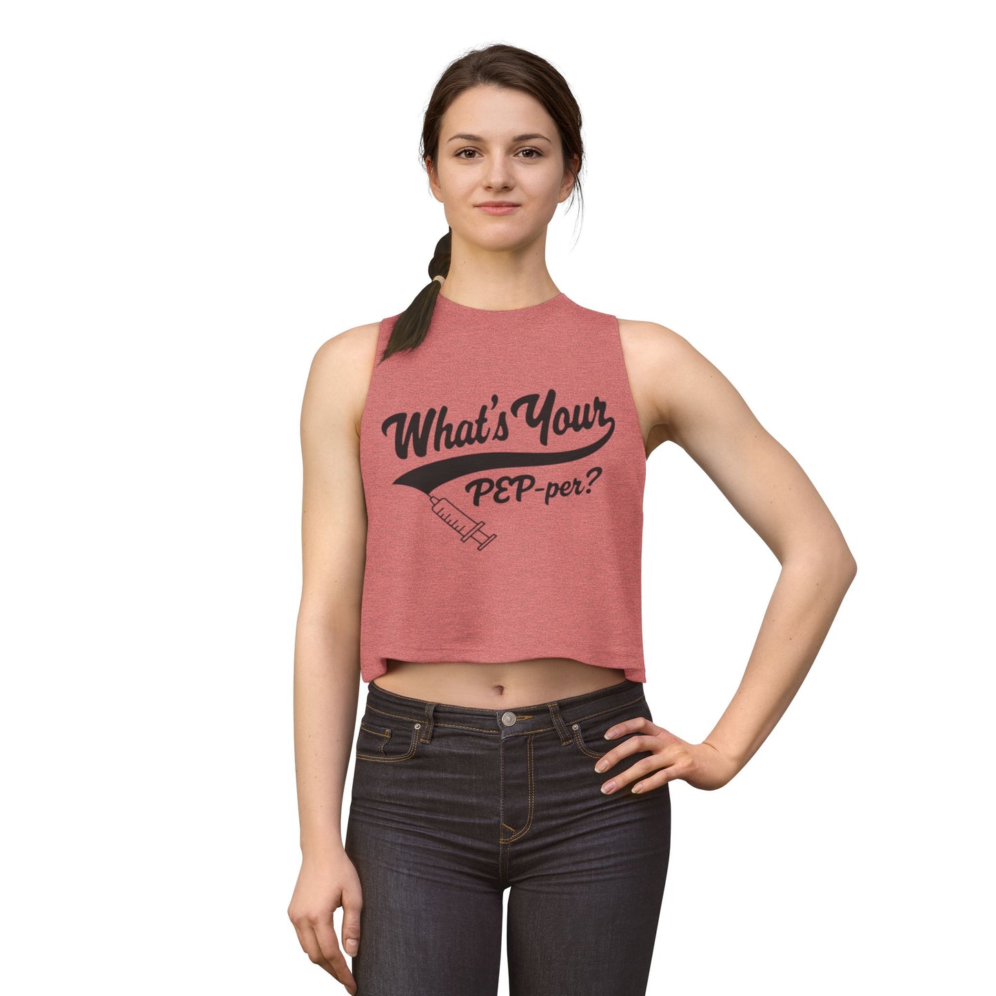 "What's Your PEP-per?" Syringe Women's Crop Top