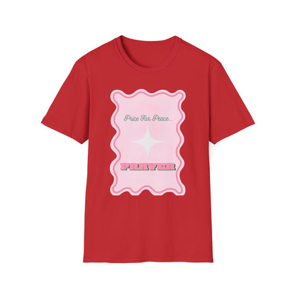 Peace Price Graphic T-Shirt — "Price For Peace" Pink Retro Design