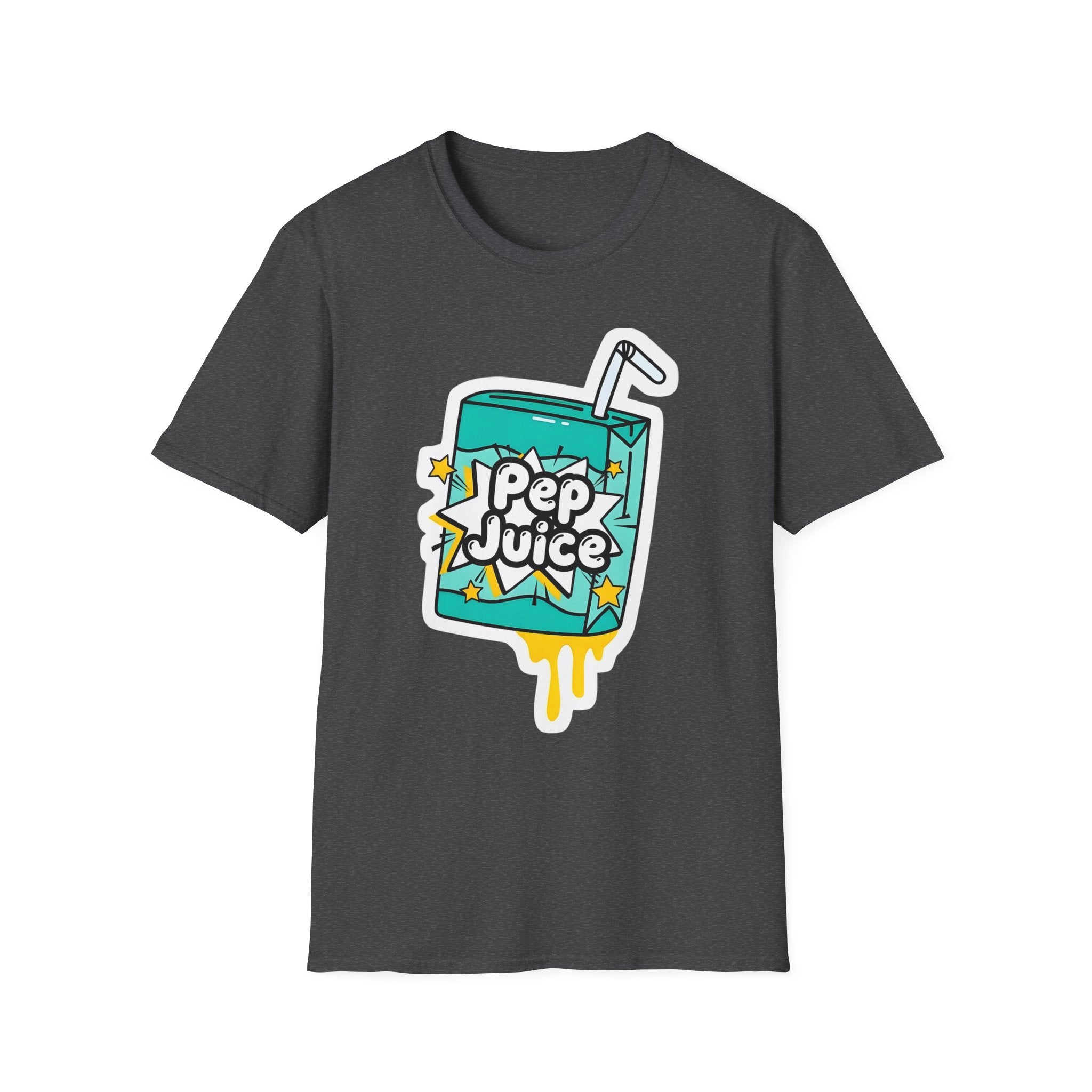 Pep Juice Retro Tee — Cute Cartoon Juice Box Graphic T-Shirt