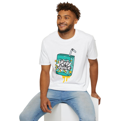 Pep Juice Retro Tee — Cute Cartoon Juice Box Graphic T-Shirt