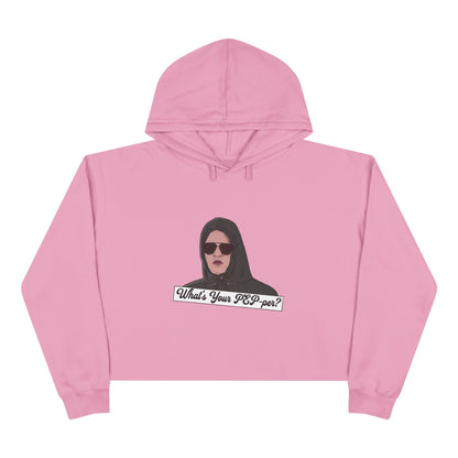 Crop Hoodie — 'What's Your Pep-Per?' Graphic Cropped Hoodie