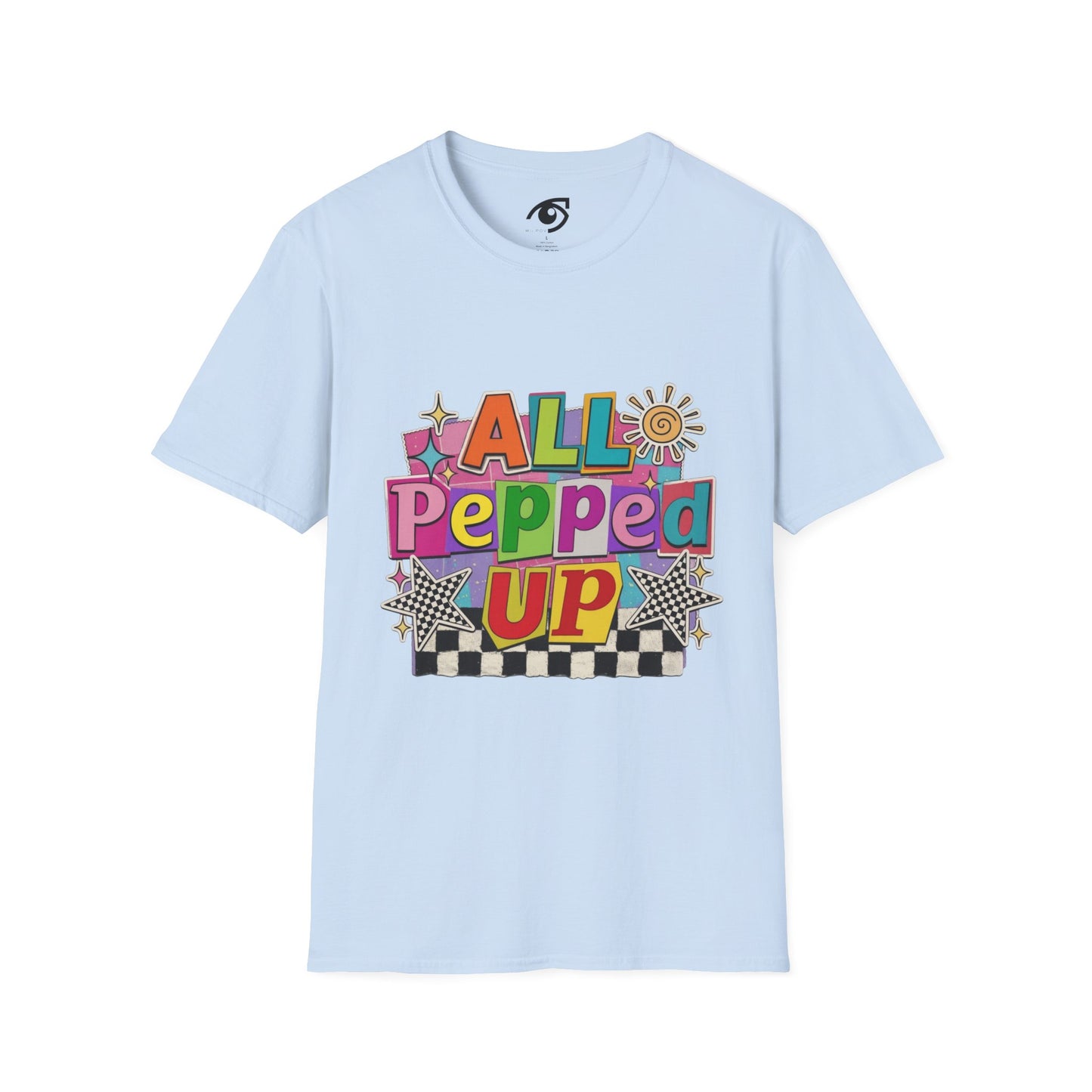 All Pepped Up T-Shirt — Colorful Retro Graphic Tee