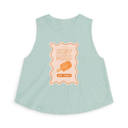 DGAF Mood Crop Top — Retro Orange Popsicle Graphic Women's Tank