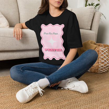 Peace Price Graphic T-Shirt — "Price For Peace" Pink Retro Design