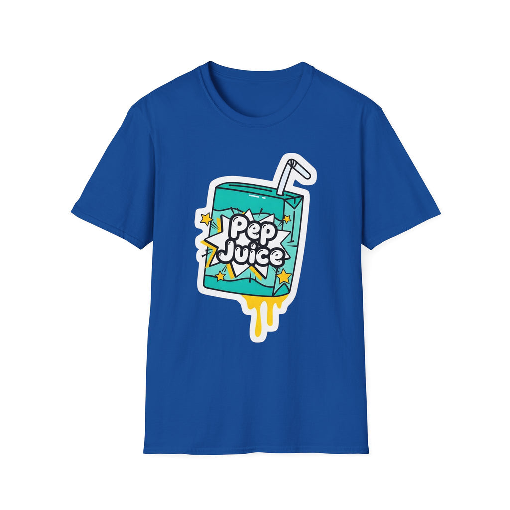 Pep Juice Retro Tee — Cute Cartoon Juice Box Graphic T-Shirt