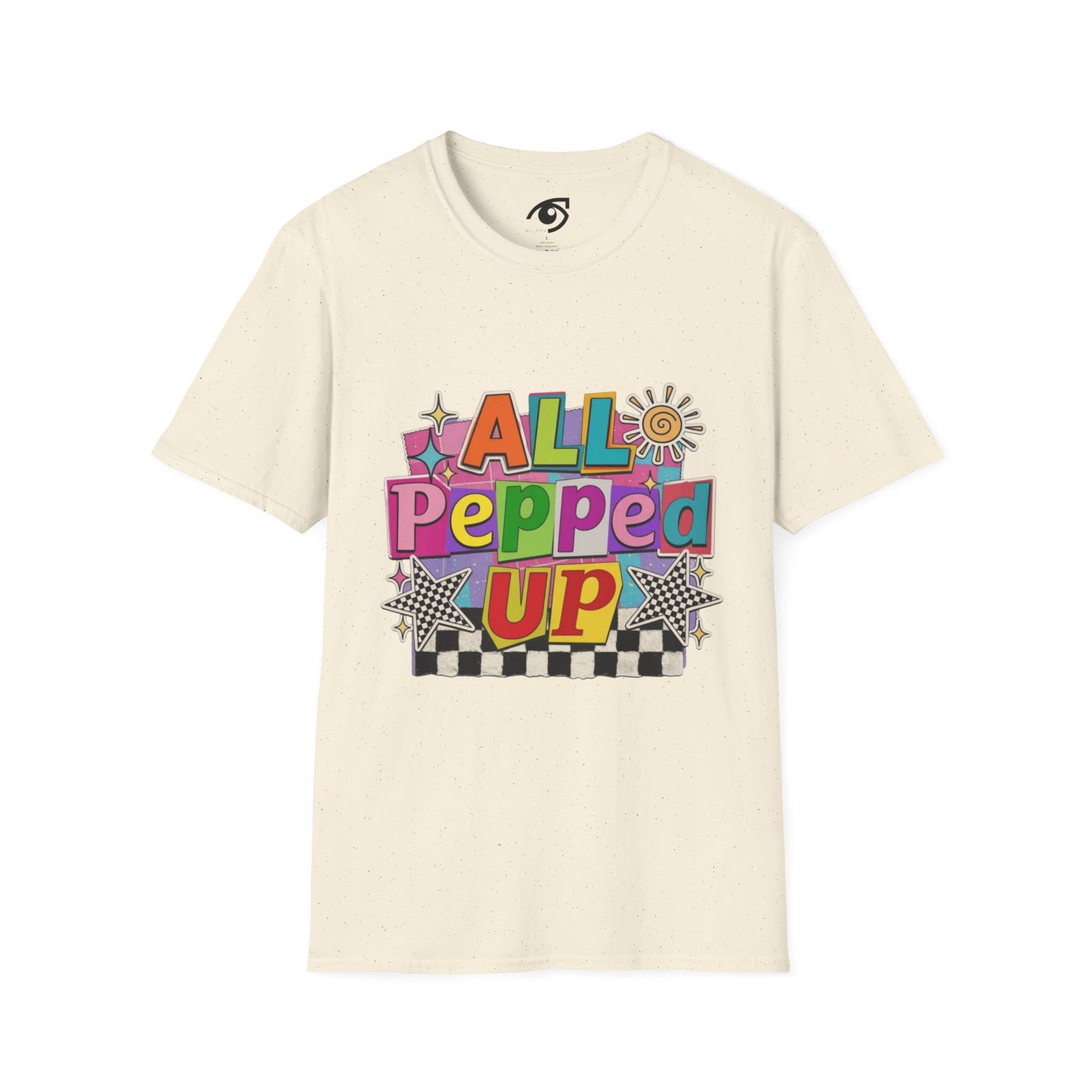 All Pepped Up T-Shirt — Colorful Retro Graphic Tee