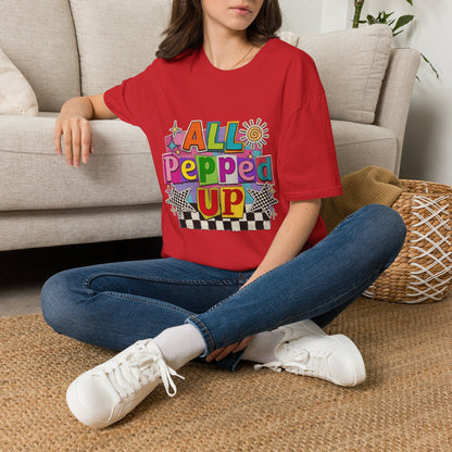 All Pepped Up T-Shirt — Colorful Retro Graphic Tee