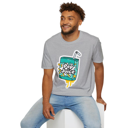 Pep Juice Retro Tee — Cute Cartoon Juice Box Graphic T-Shirt