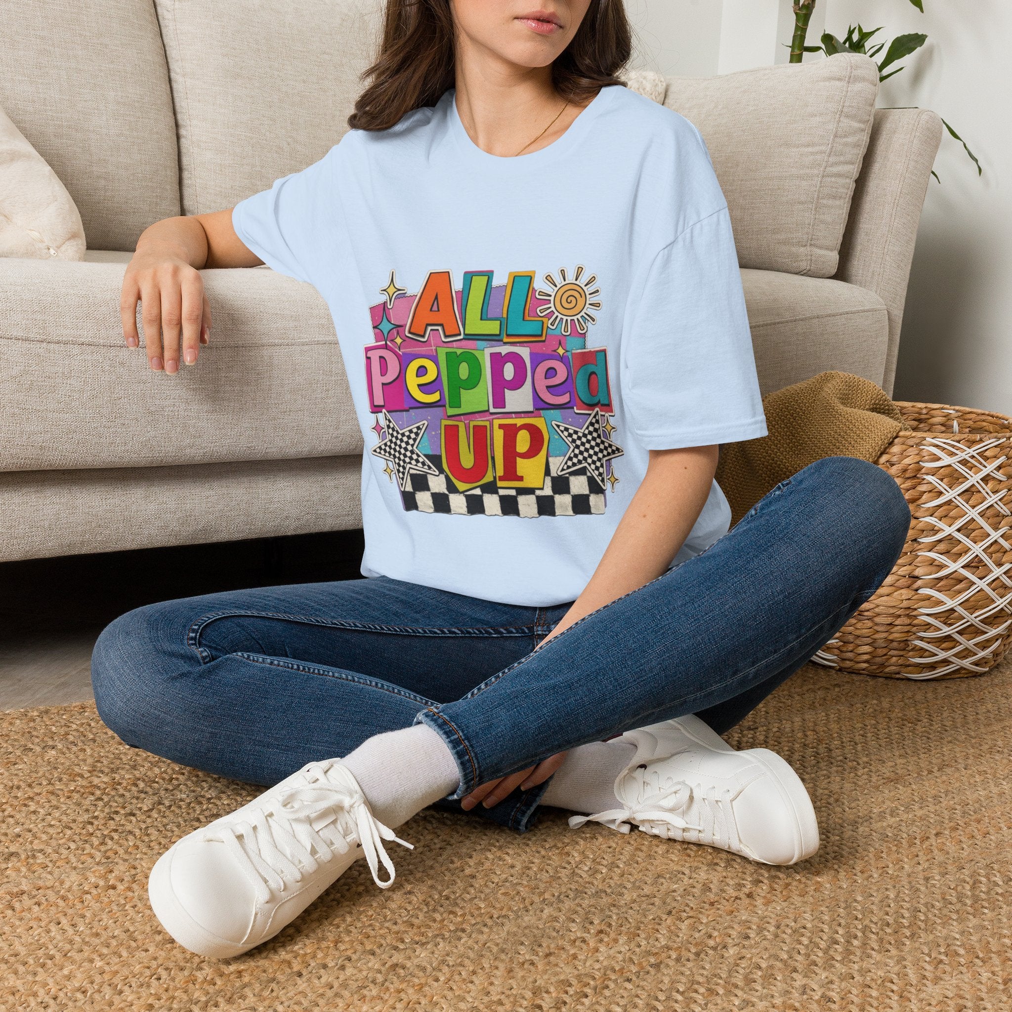 All Pepped Up T-Shirt — Colorful Retro Graphic Tee