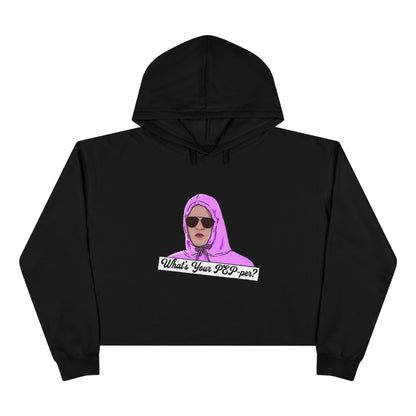 Crop Hoodie- Pink Whats Your Pep-per