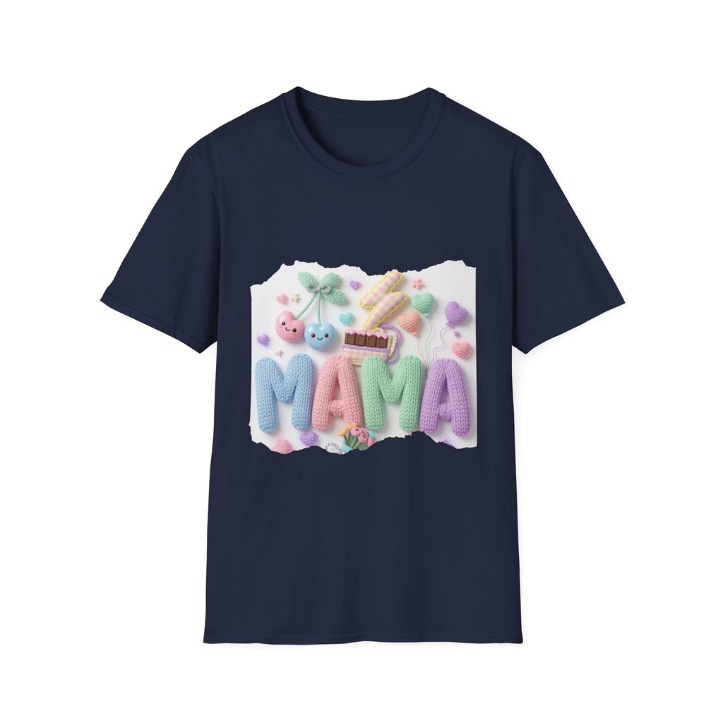 Mama Candy Puff T‑Shirt — Cute Pastel Candy Mom Graphic Tee