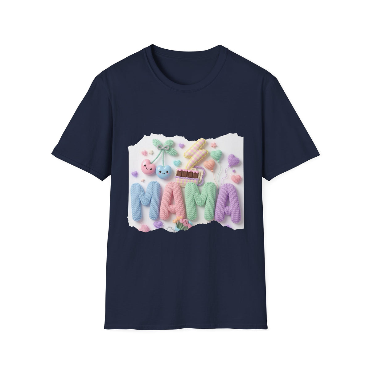 Mama Candy Puff T‑Shirt — Cute Pastel Candy Mom Graphic Tee