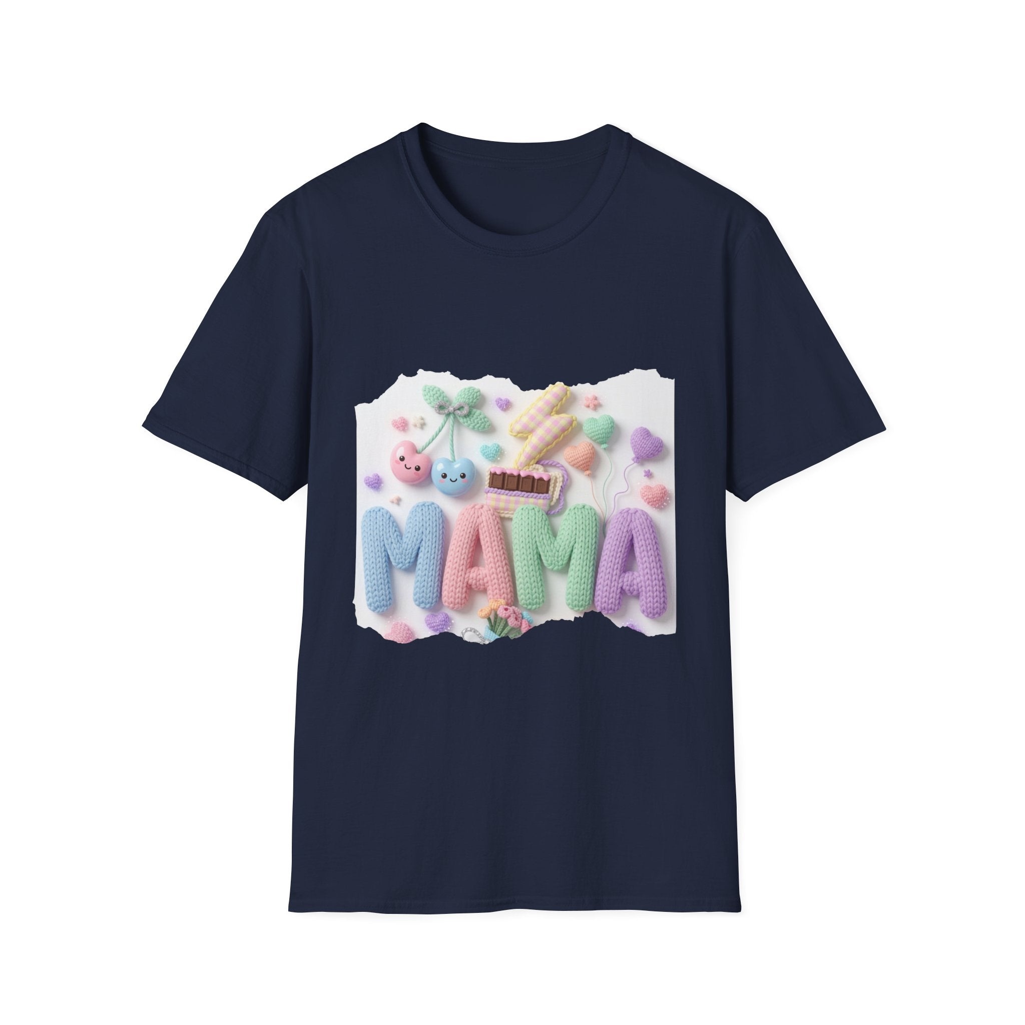 Mama Candy Puff T‑Shirt — Cute Pastel Candy Mom Graphic Tee