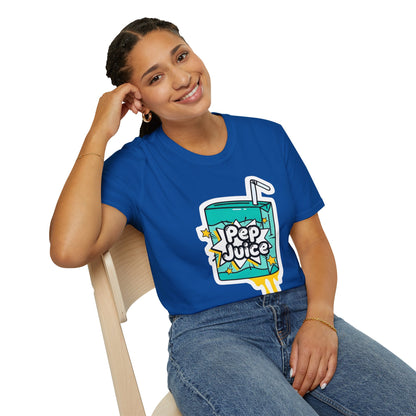 Pep Juice Retro Tee — Cute Cartoon Juice Box Graphic T-Shirt
