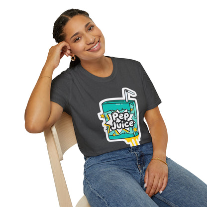 Pep Juice Retro Tee — Cute Cartoon Juice Box Graphic T-Shirt