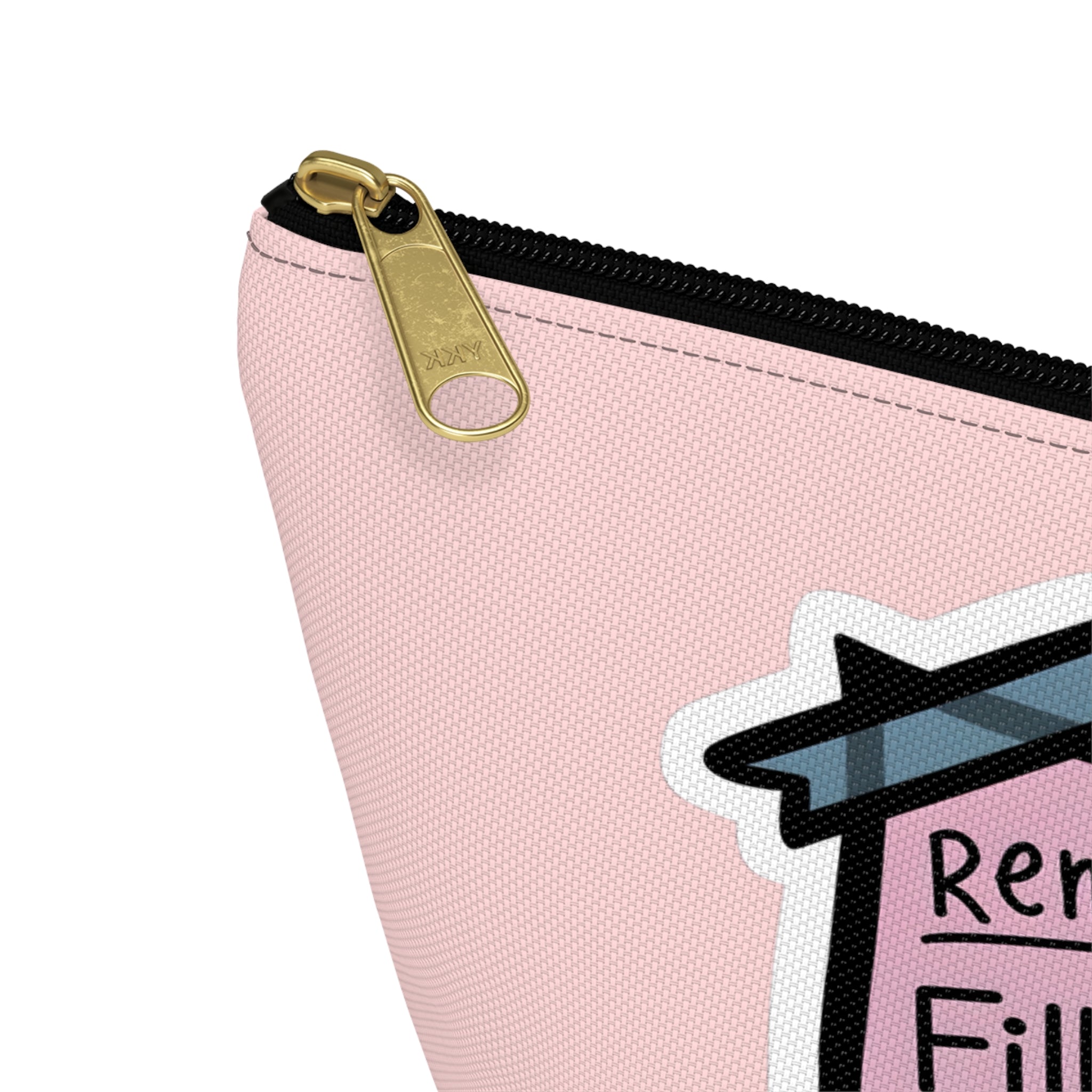 Accessory Pouch — "Reminder: Fill Your Peps" Cute Pink Makeup & Organizer Pouch
