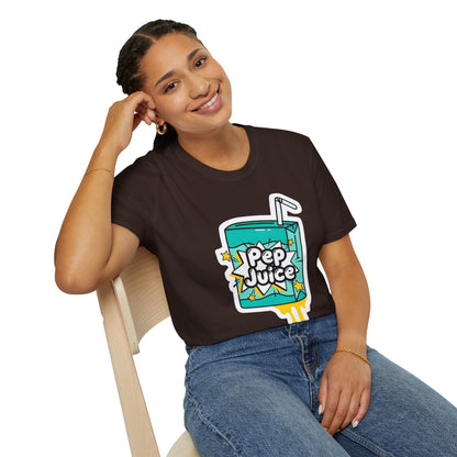 Pep Juice Retro Tee — Cute Cartoon Juice Box Graphic T-Shirt