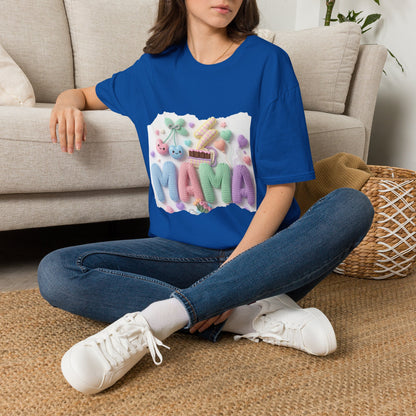 Mama Candy Puff T‑Shirt — Cute Pastel Candy Mom Graphic Tee