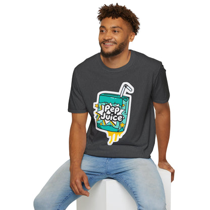 Pep Juice Retro Tee — Cute Cartoon Juice Box Graphic T-Shirt