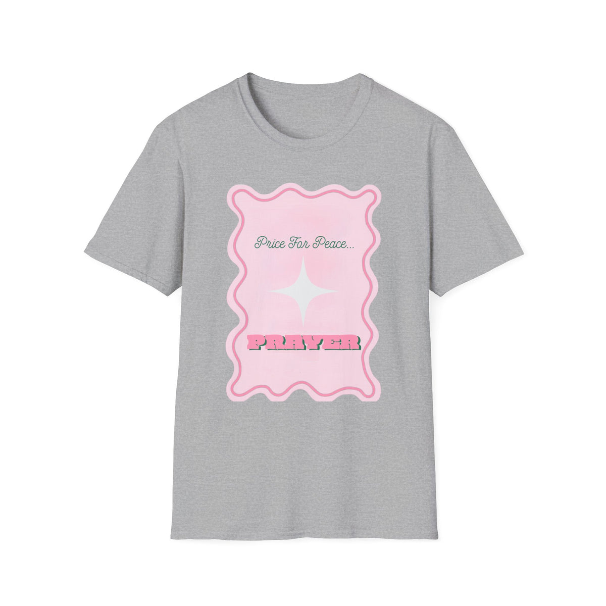 Peace Price Graphic T-Shirt — "Price For Peace" Pink Retro Design