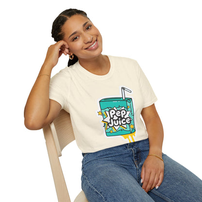 Pep Juice Retro Tee — Cute Cartoon Juice Box Graphic T-Shirt