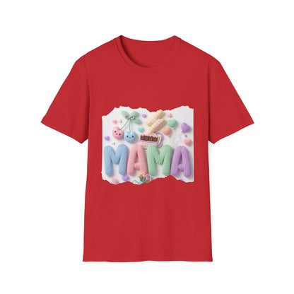 Mama Candy Puff T‑Shirt — Cute Pastel Candy Mom Graphic Tee