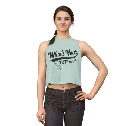 "What's Your PEP-per?" Syringe Women's Crop Top