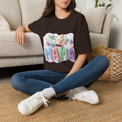 Mama Candy Puff T‑Shirt — Cute Pastel Candy Mom Graphic Tee