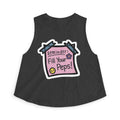 Crop Top — "Reminder: Fill Your Peps!" Cute Positive Message Tank for Women