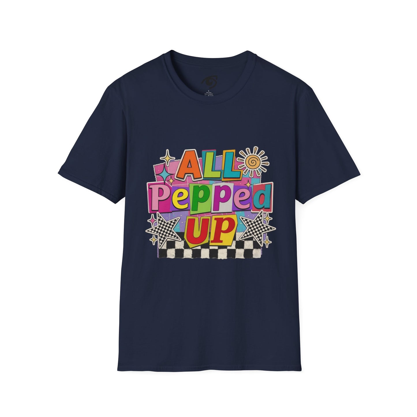 All Pepped Up T-Shirt — Colorful Retro Graphic Tee