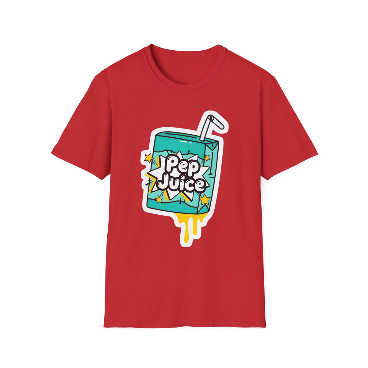 Pep Juice Retro Tee — Cute Cartoon Juice Box Graphic T-Shirt