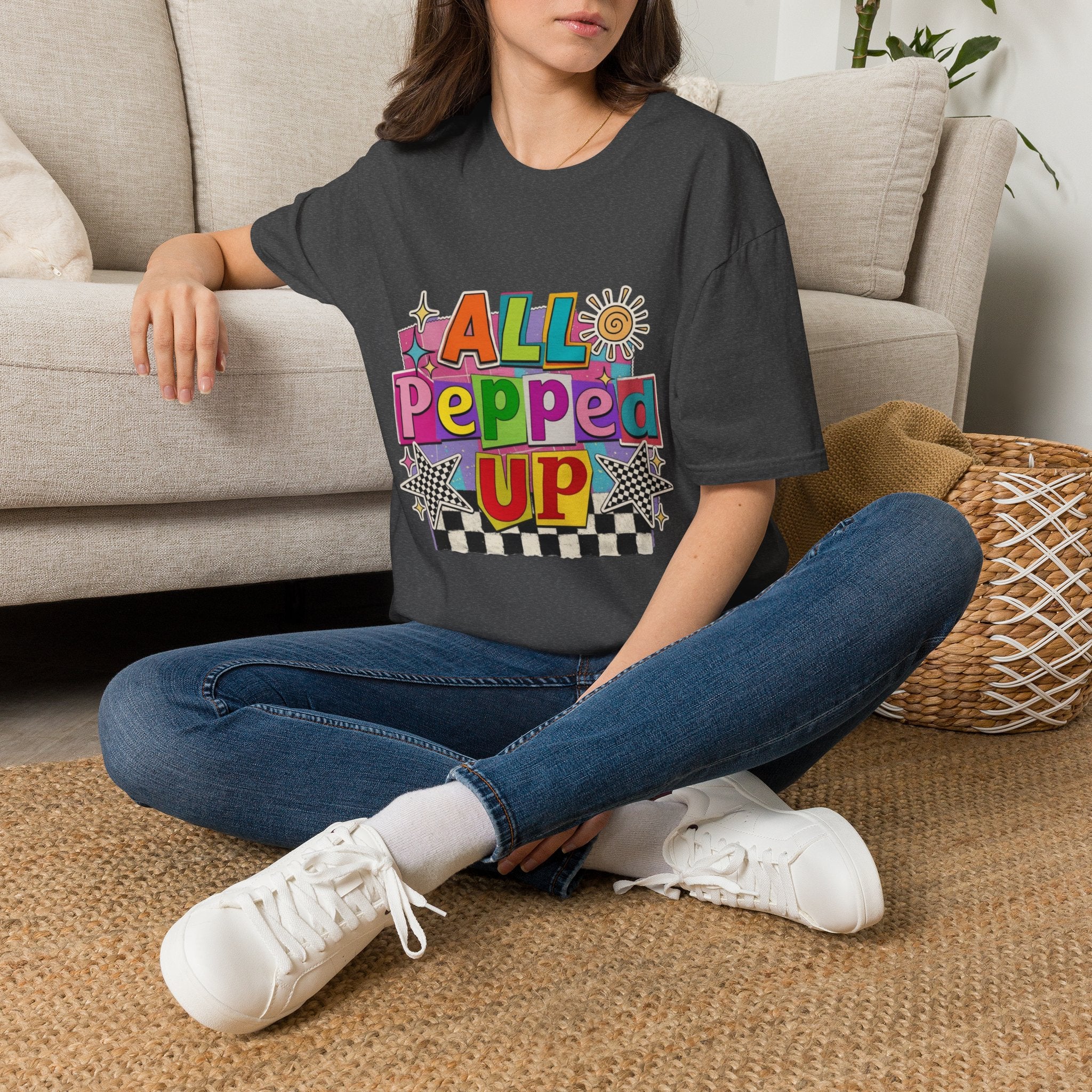 All Pepped Up T-Shirt — Colorful Retro Graphic Tee