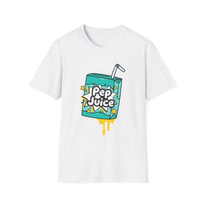 Pep Juice Retro Tee — Cute Cartoon Juice Box Graphic T-Shirt