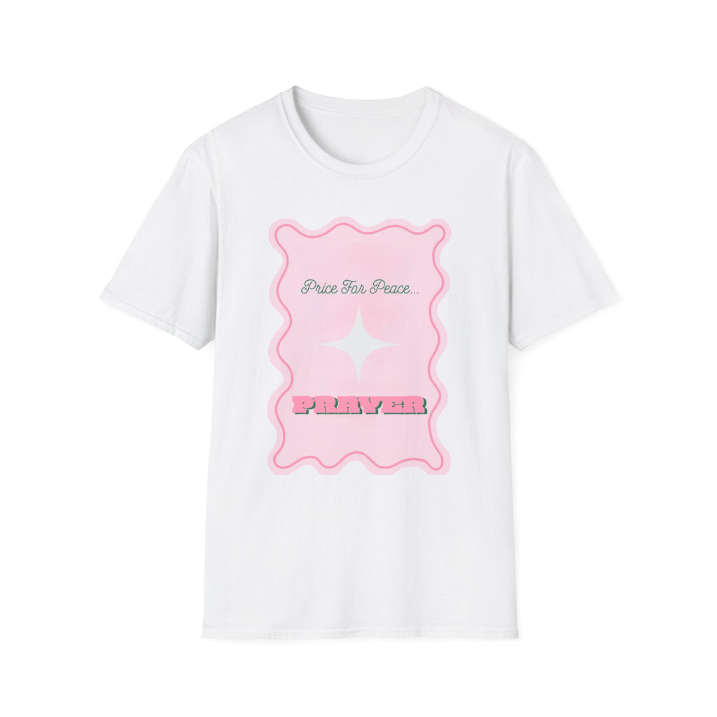 Peace Price Graphic T-Shirt — "Price For Peace" Pink Retro Design