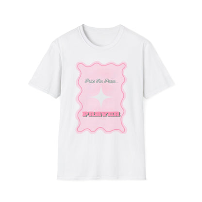 Peace Price Graphic T-Shirt — "Price For Peace" Pink Retro Design